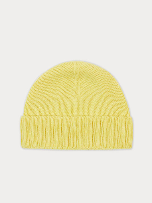 Unisex Kaschmir Rippenstrick-Mütze Yellow iris - Gobi Cashmere