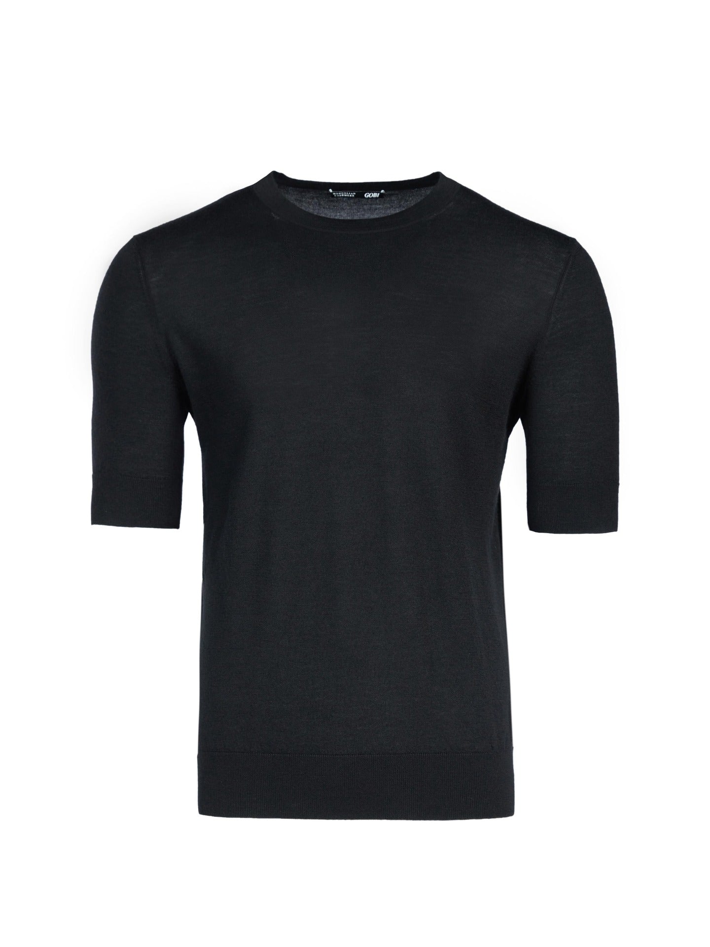 Herren T-Shirt Aus Seide Und Kaschmir Schwarz - Gobi Cashmere