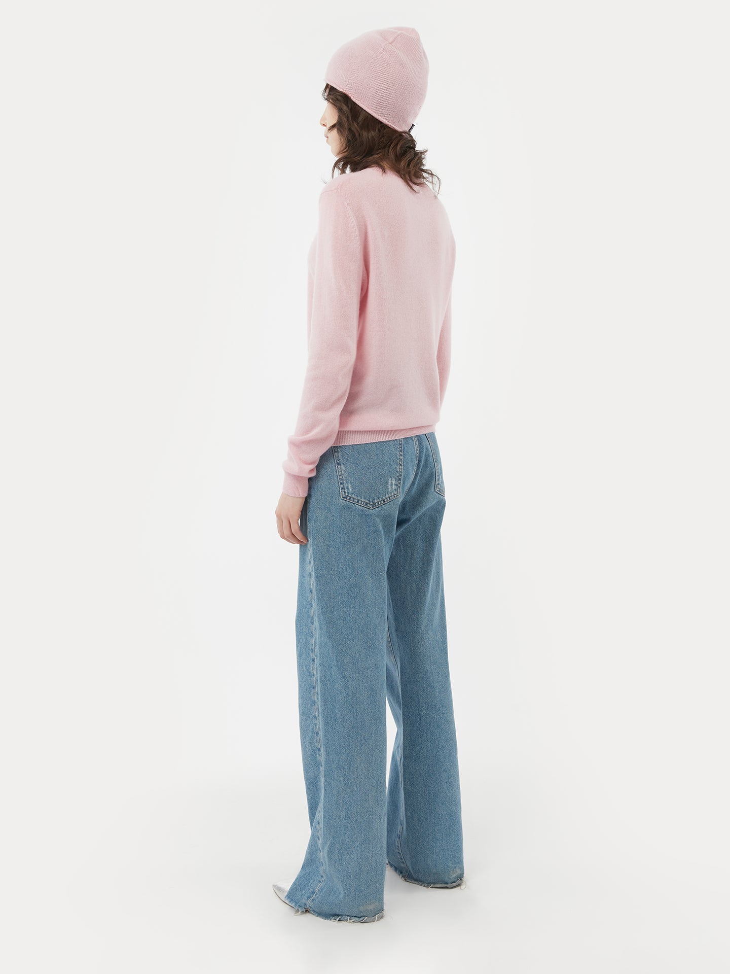 Damen Kaschmir 99€ Set aus Pullover und Mütze Almond Blossom - Gobi Cashmere
