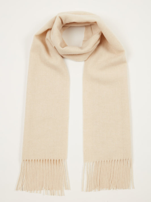 Unisex Kaschmir Schal Mit Fransen Beige - Gobi Cashmere