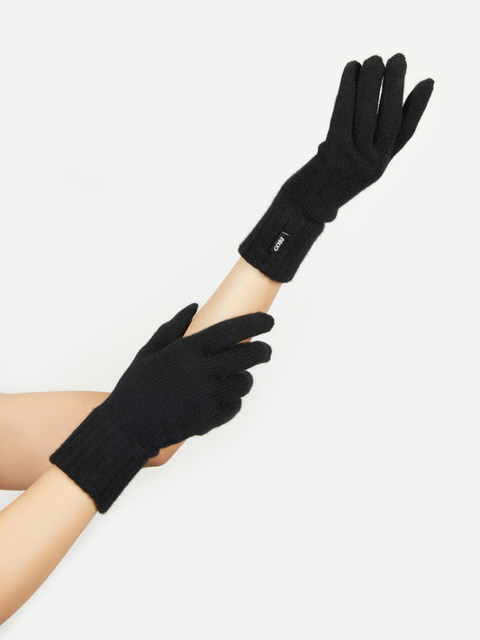 Damen Kaschmir Handschuhe Schwarz - Gobi Cashmere