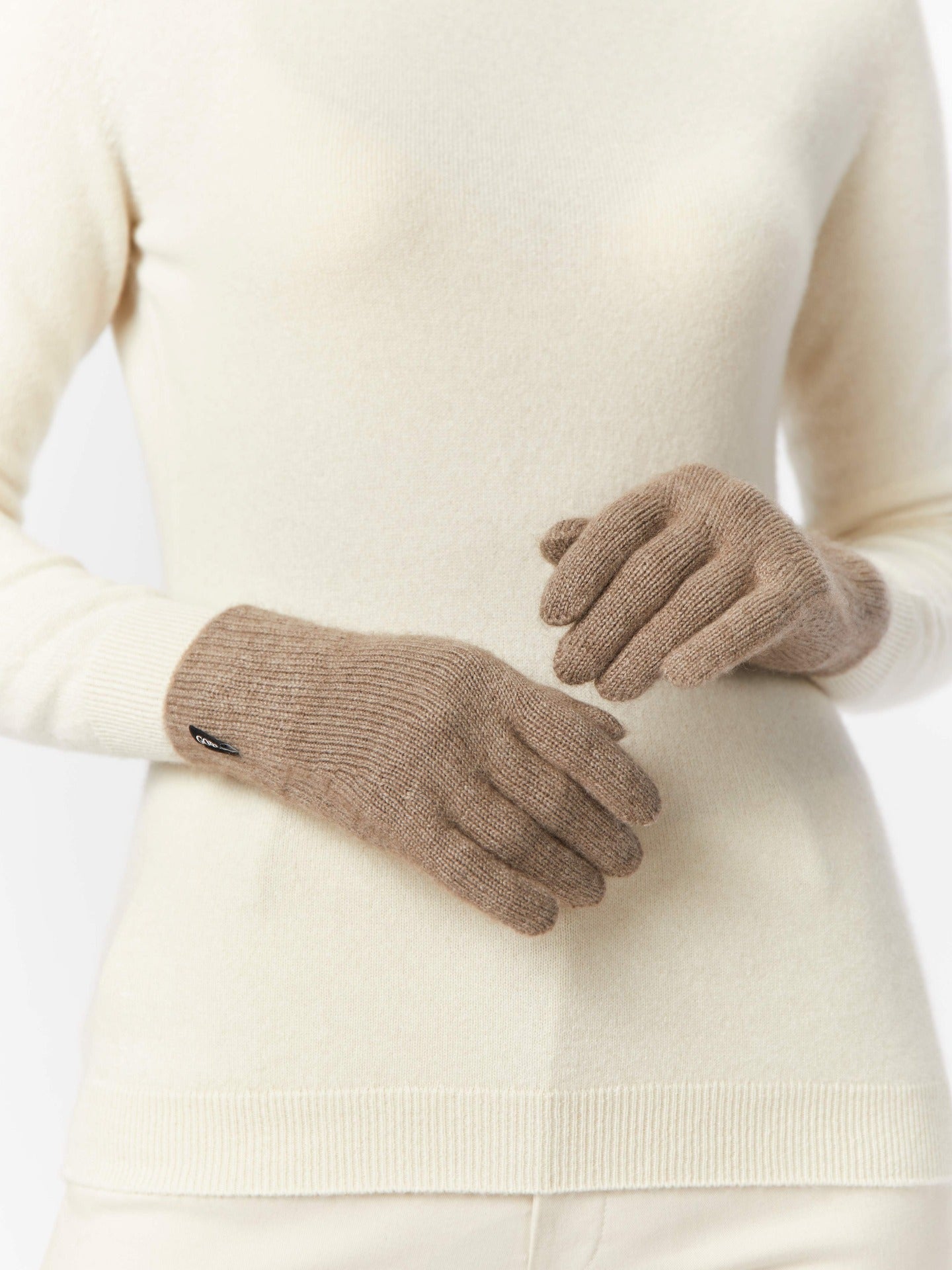 Damen Kaschmir Handschuhe Taupe - Gobi Cashmere