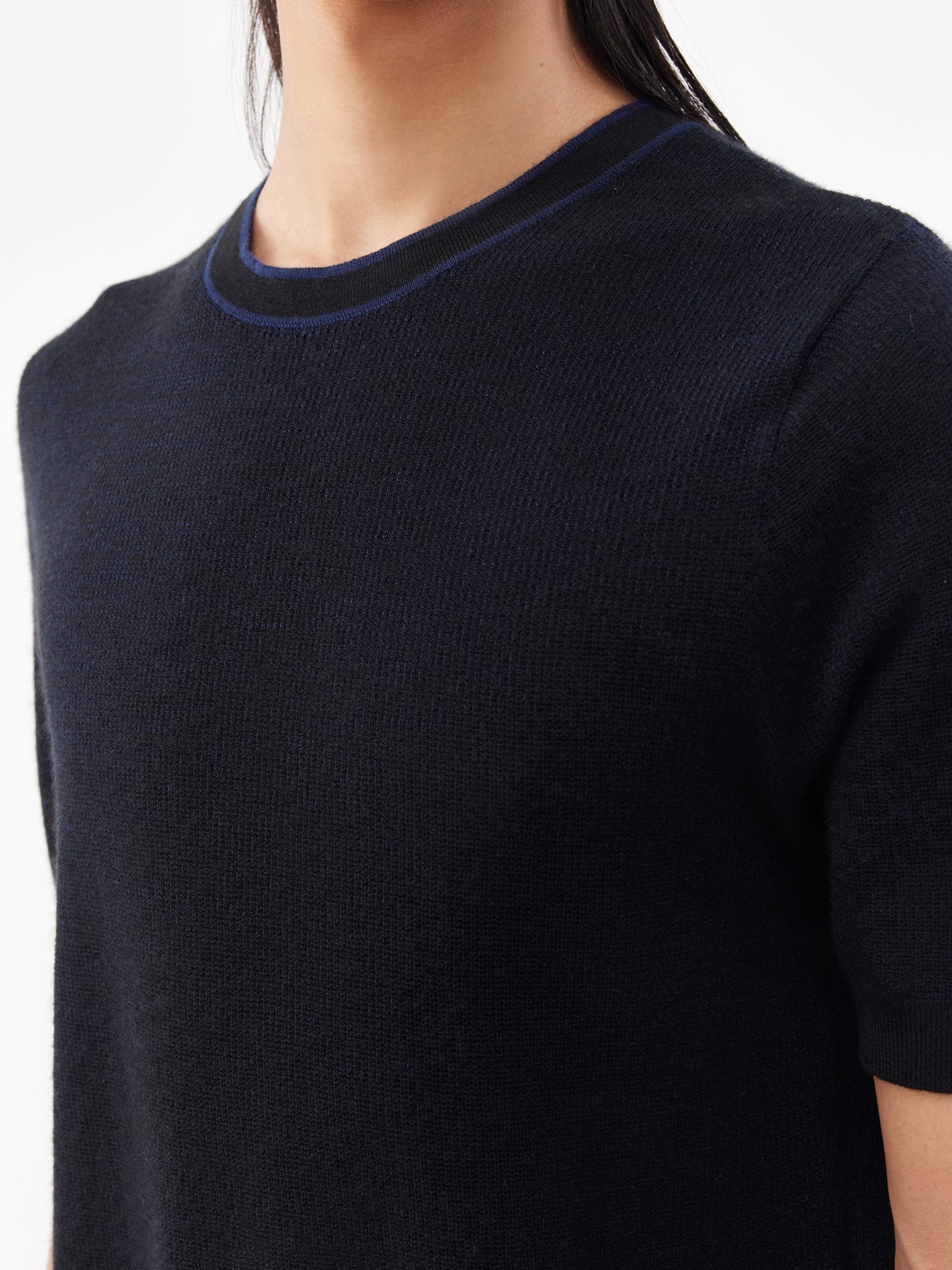 Herren Kaschmir-Seide T-shirt Schwarz - Gobi Cashmere