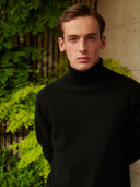 Basic Kaschmir Rollkragenpullover Schwarz - Gobi Cashmere
