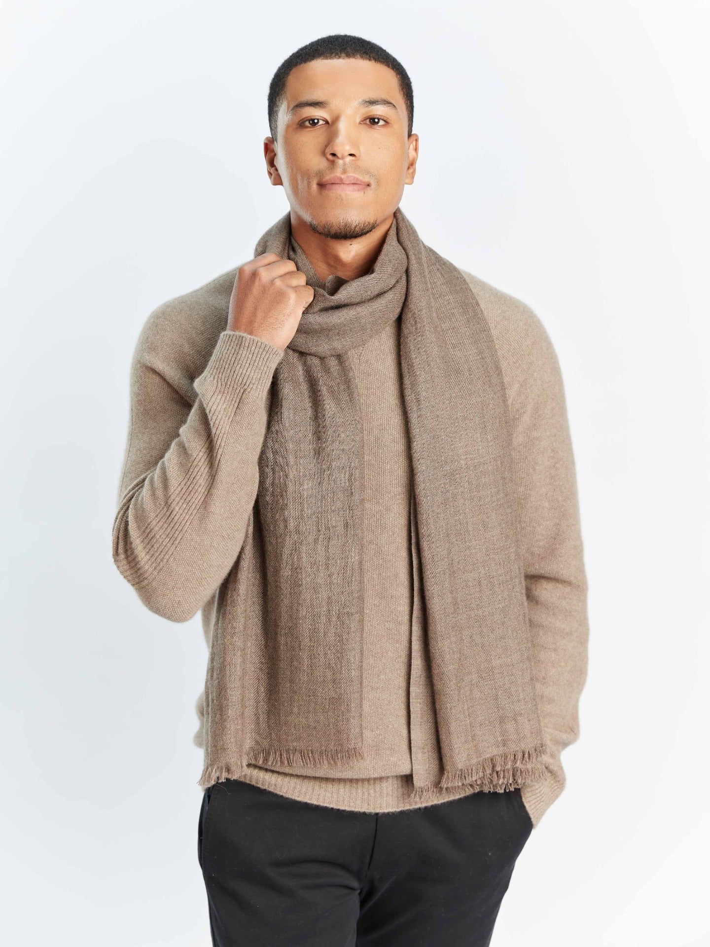 Unisex Kaschmir Leichter Webschal shitake - Gobi Cashmere