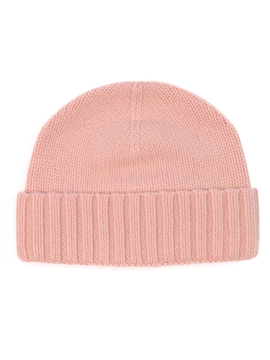 Unisex Kaschmir Rippenstrick-Mütze Puderrosa - Gobi Cashmere