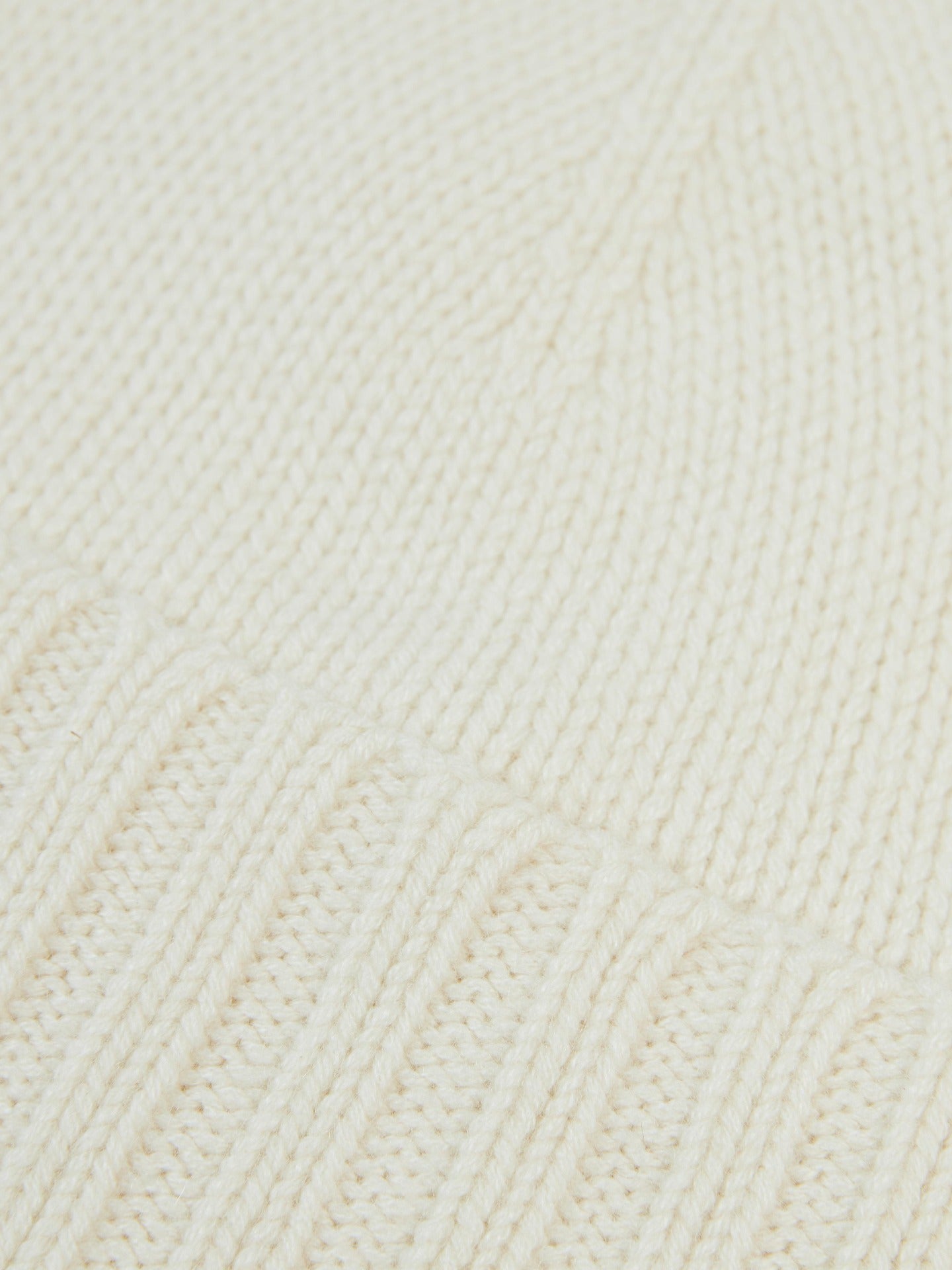 Unisex Kaschmir Rippenstrick-Mütze weiß - Gobi Cashmere