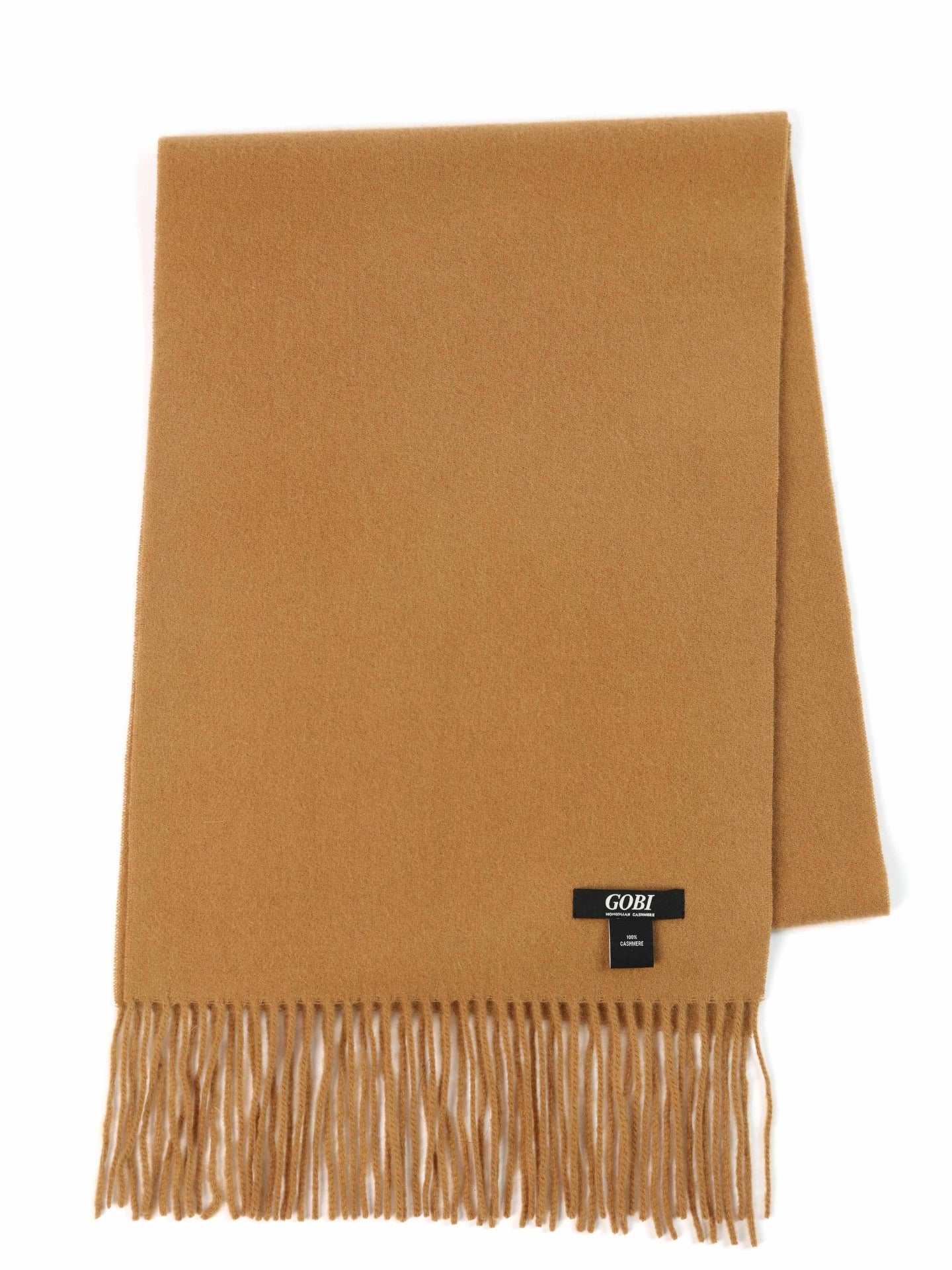 Unisex Kaschmir Schal Mit Fransen Mandel - Gobi Cashmere