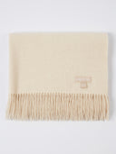 Damen Kaschmir Weiter Fransenschal Beige - Gobi Cashmere