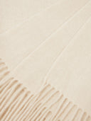 Damen Kaschmir Weiter Fransenschal Beige - Gobi Cashmere