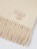 Damen Kaschmir Weiter Fransenschal Beige - Gobi Cashmere