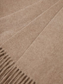 Damen Kaschmir Weiter Fransenschal taupe - Gobi Cashmere