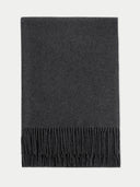 Damen Kaschmir Übergroßer Gewebter Schal holzkohle - Gobi Cashmere