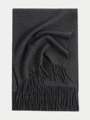 Damen Kaschmir Übergroßer Gewebter Schal holzkohle - Gobi Cashmere