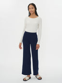 Damen Kaschmir Lässige Hose Marineblau - Gobi Cashmere