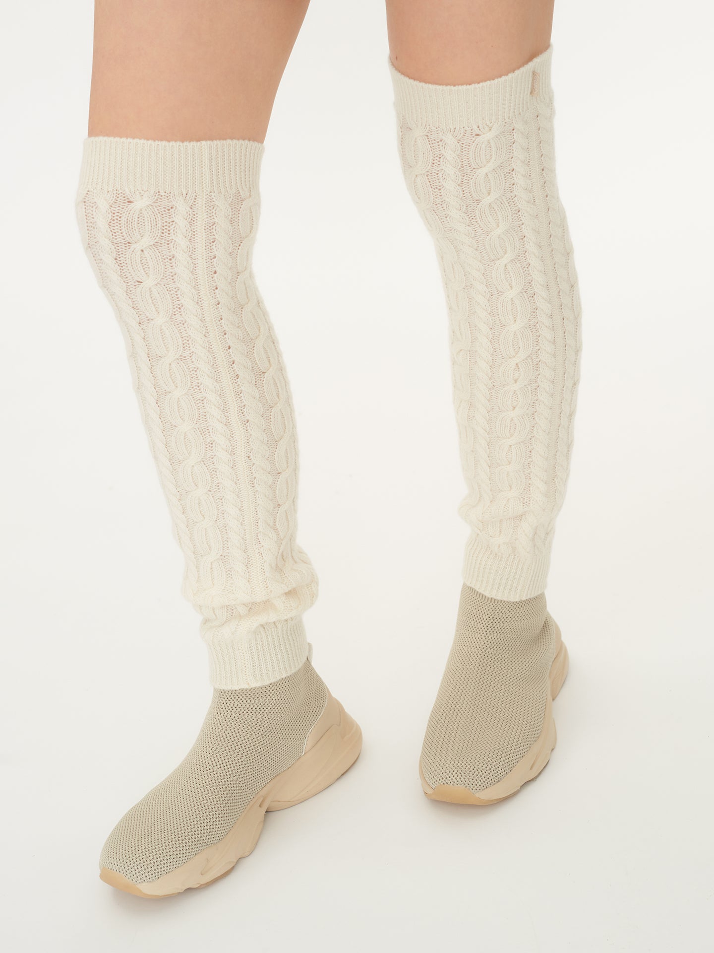 Unisex Beinwärmer Aus Kaschmir Gebrochenes Weiß - Gobi Cashmere