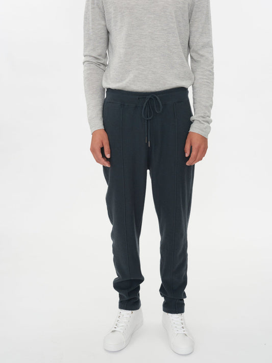 Herren Kaschmir Jogger Mit Umgekehrter Naht Majolica Blue - Gobi Cashmere