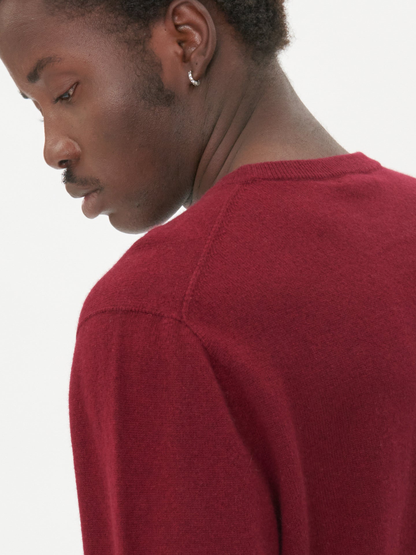Men's Cashmere Round Neck Sweater Taupe - Gobi Cashmere