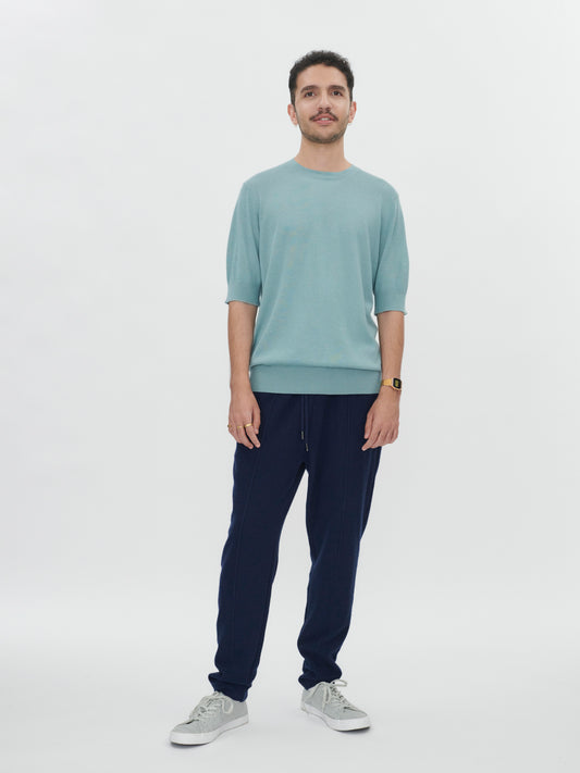 Herren T-Shirt Aus Seide Und Kaschmir Slate - Gobi Cashmere