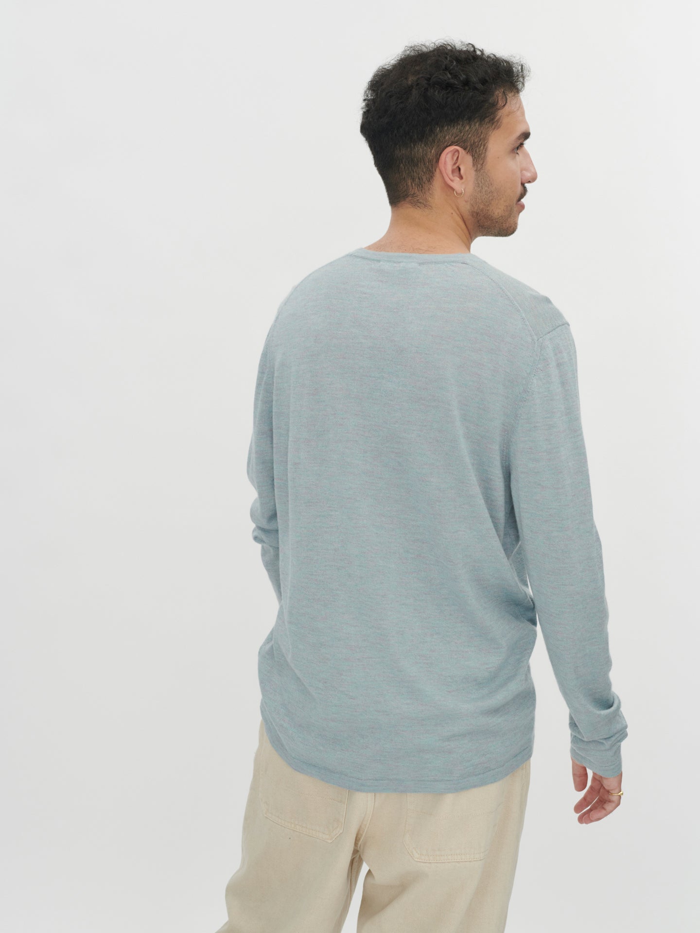 Herren Rundhalspullover Aus Seide Und Kaschmir Abyss - Gobi-Cashmere