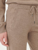Damen Kaschmir Gerade Jogginghose Taupe - Gobi Cashmere