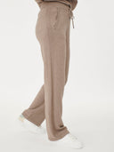 Damen Kaschmir Gerade Jogginghose Taupe - Gobi Cashmere