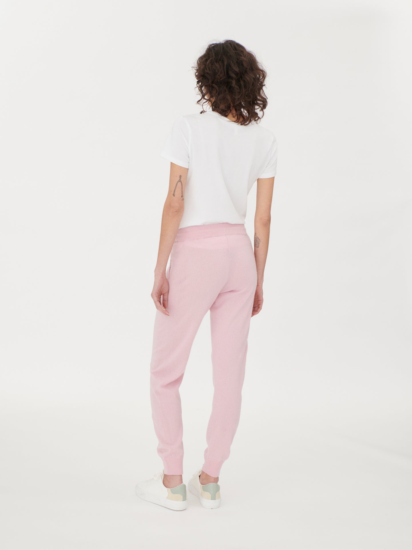 Damen Kaschmir Jogginghose Mit Bündchen Rosenwasser - Gobi Cashmere