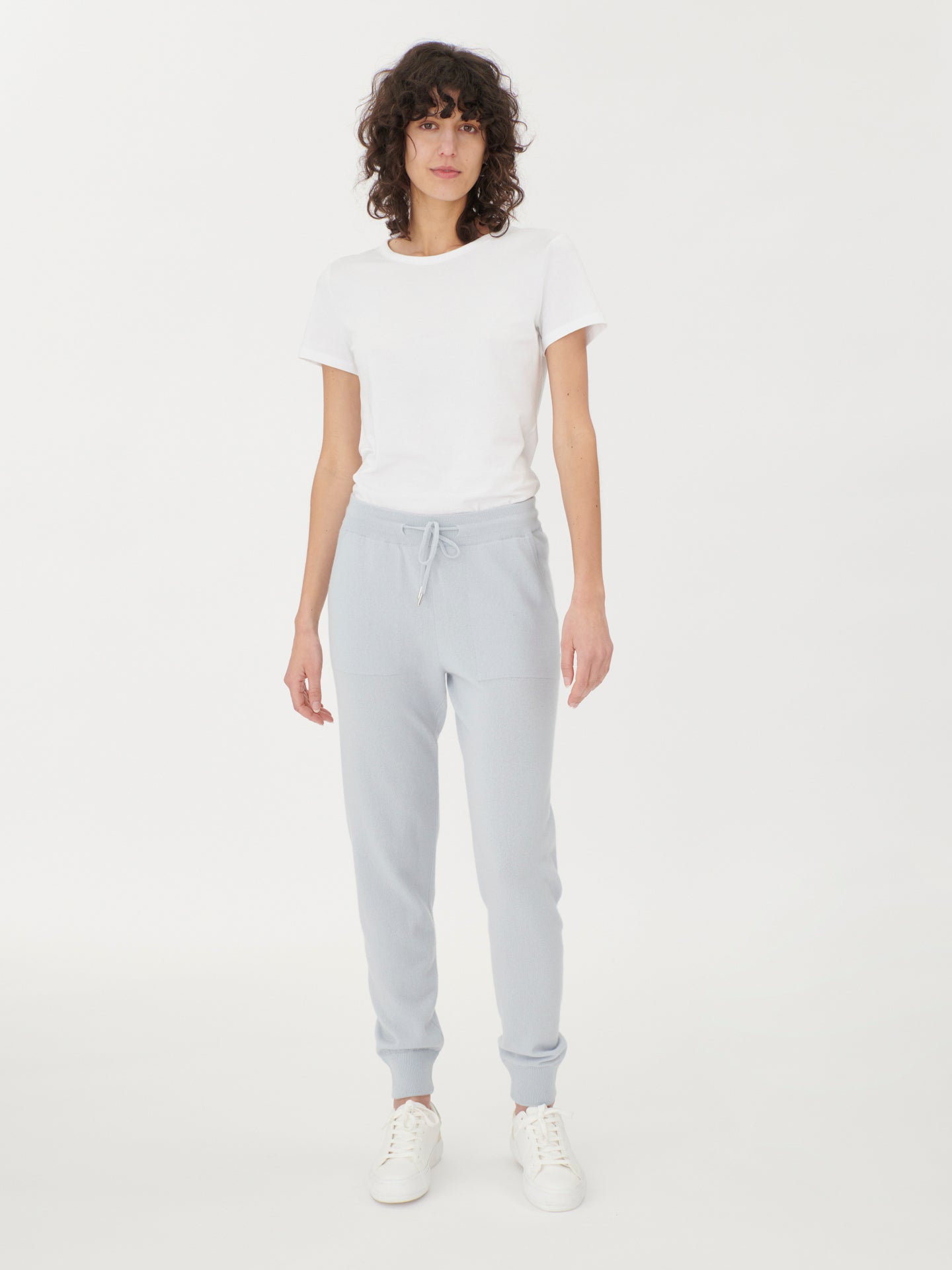 Damen Kaschmir Jogginghose Mit Bündchen Starlight Blue - Gobi Cashmere