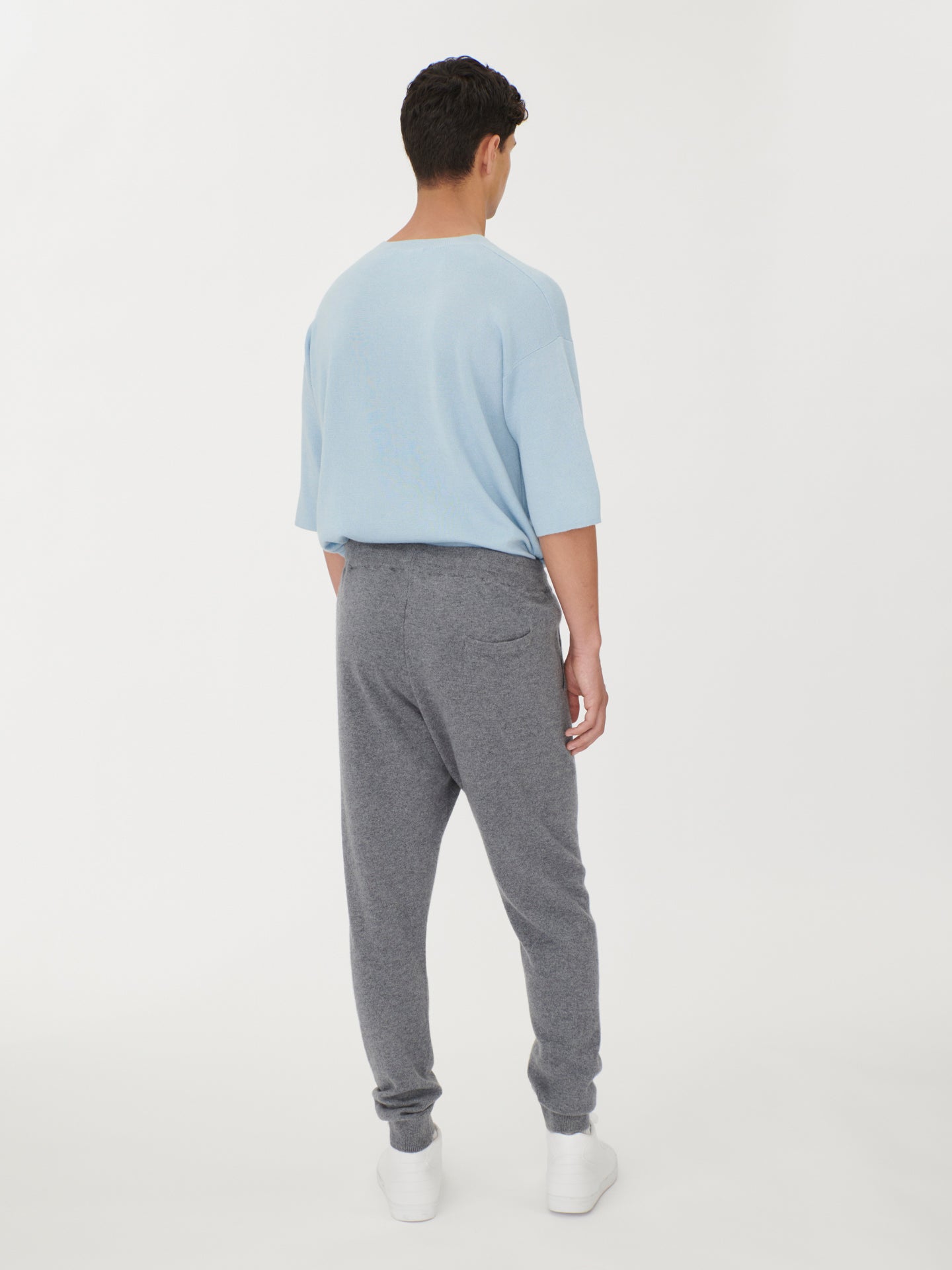 Herren Kaschmir Lockere Jogginghose dunkelgrau - Gobi Cashmere 