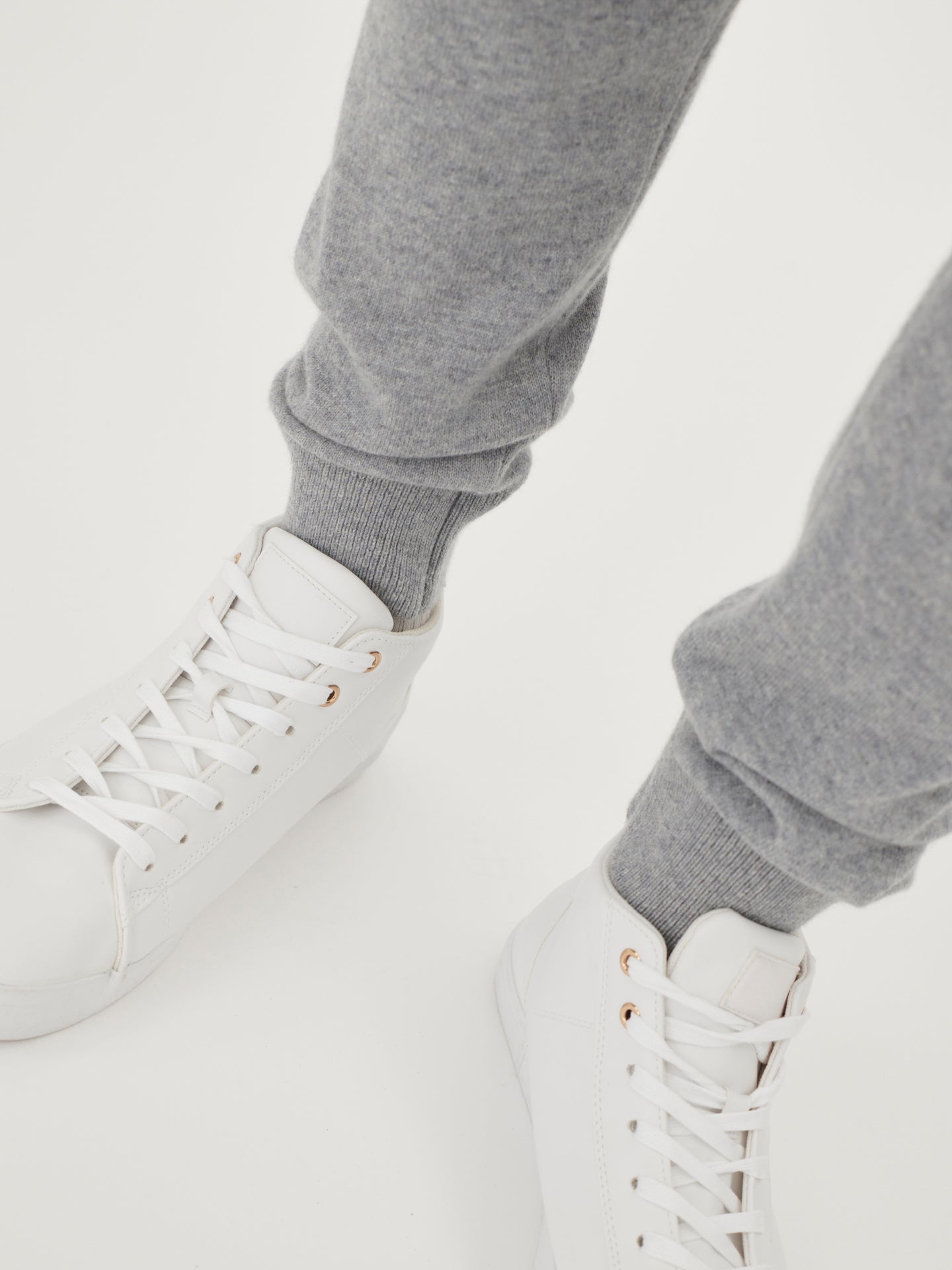Herren Kaschmir Lockere Jogginghose Hellgrau - Gobi Cashmere