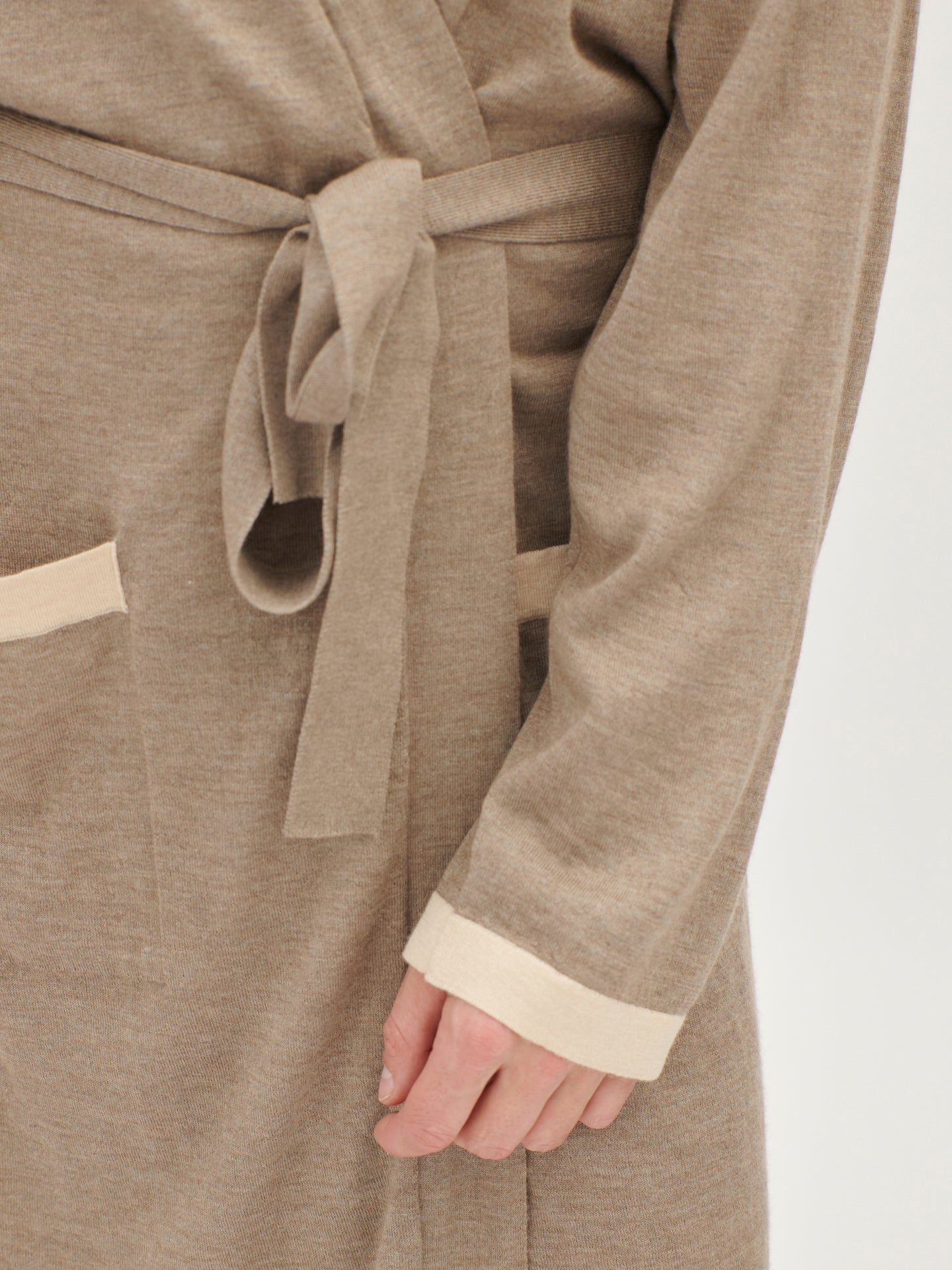 Herren Morgenmantel Aus Seide Und Kaschmir Taupe - Gobi Cashmere