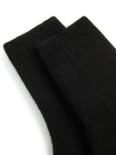 Unisex Kaschmir Trimmstrick-Socken Schwarz - Gobi Cashmere