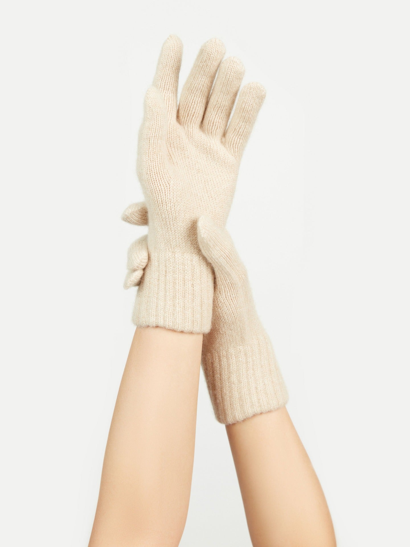 Damen Kaschmir Handschuhe Beige - Gobi Cashmere