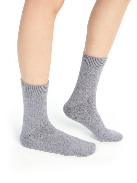 Unisex Kaschmir Trimmstrick-Socken Altlavendel - Gobi Cashmere