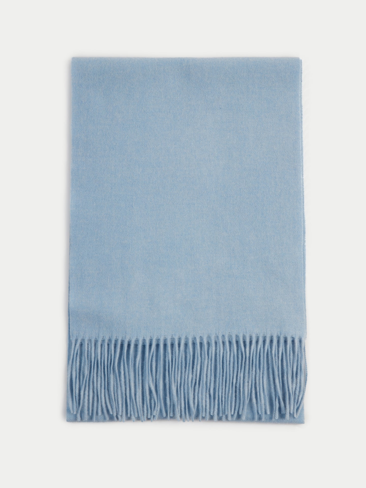 Unisex Kaschmir Schal Mit Fransen Hellblau - Gobi Cashmere