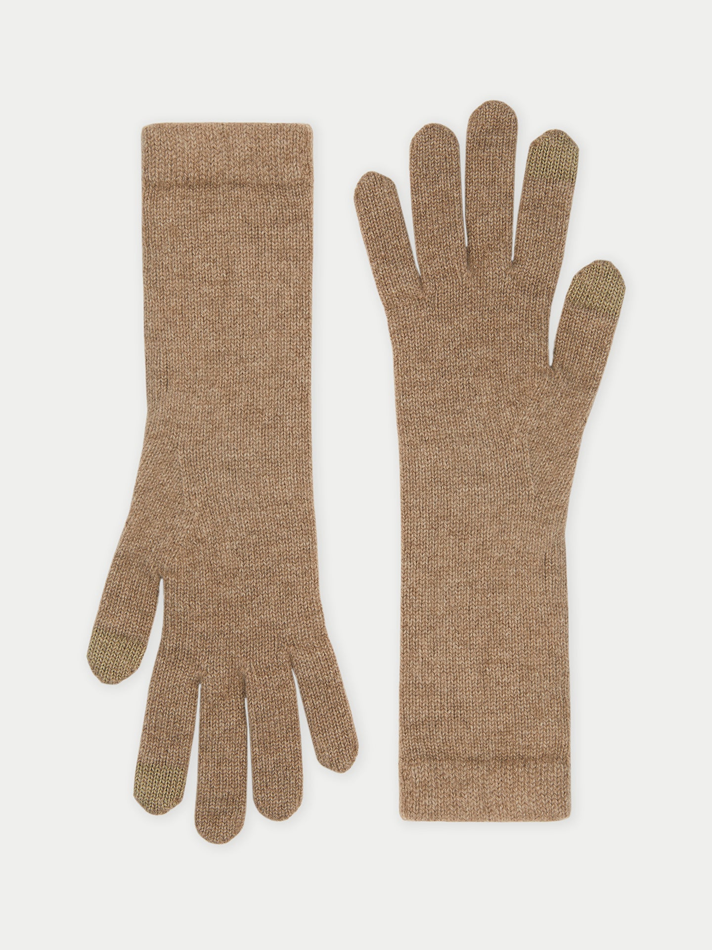 Naturfarbe Handschuhe mit Zopfmuster