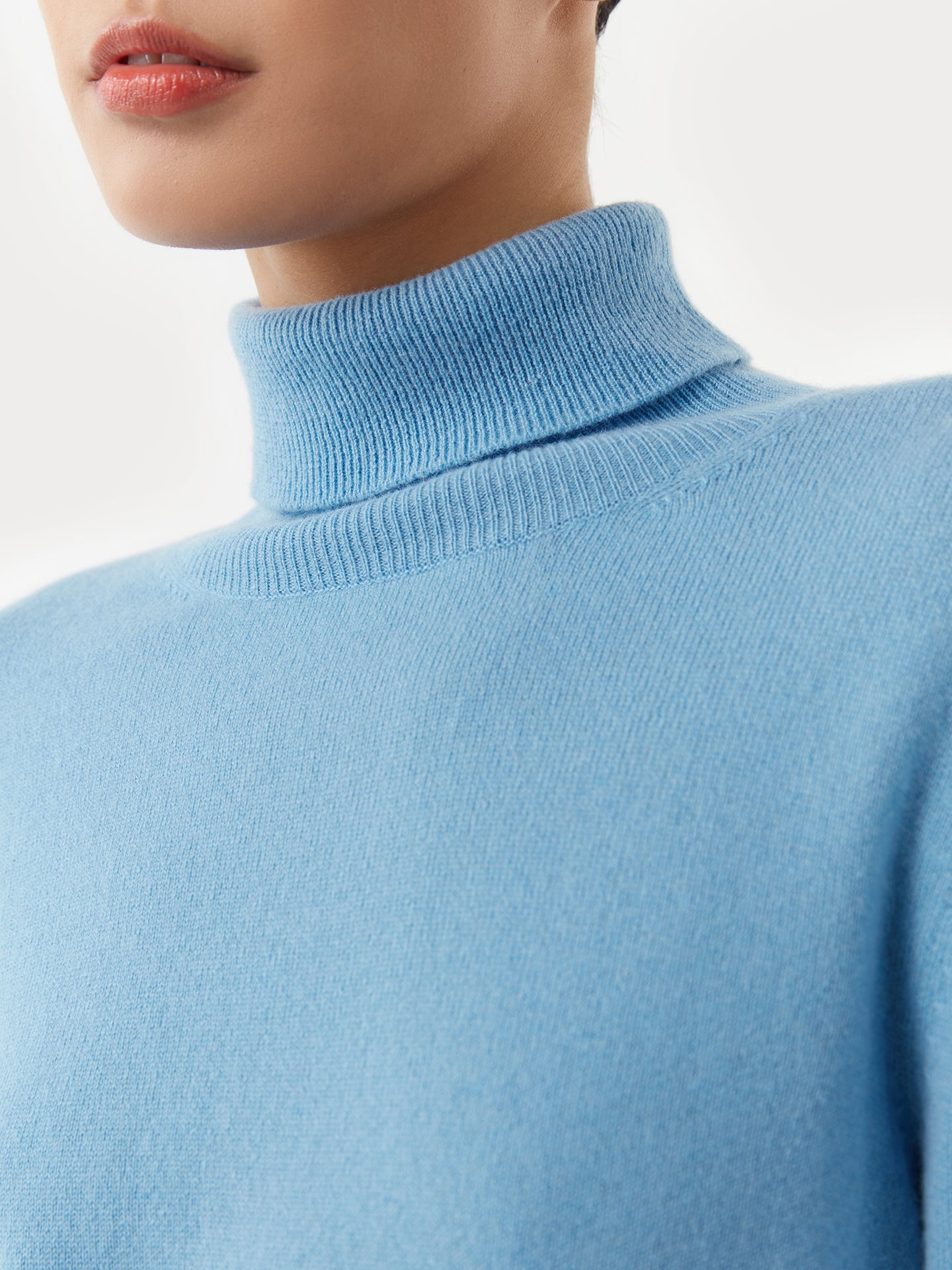 Basic Rollkragenpullover aus Kaschmir