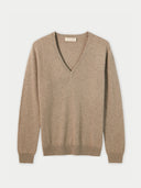 Damen V-Ausschnitt Pullover Taupe | GOBI Cashmere