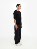 Herren T-Shirt Aus Seide Und Kaschmir Schwarz - Gobi Cashmere