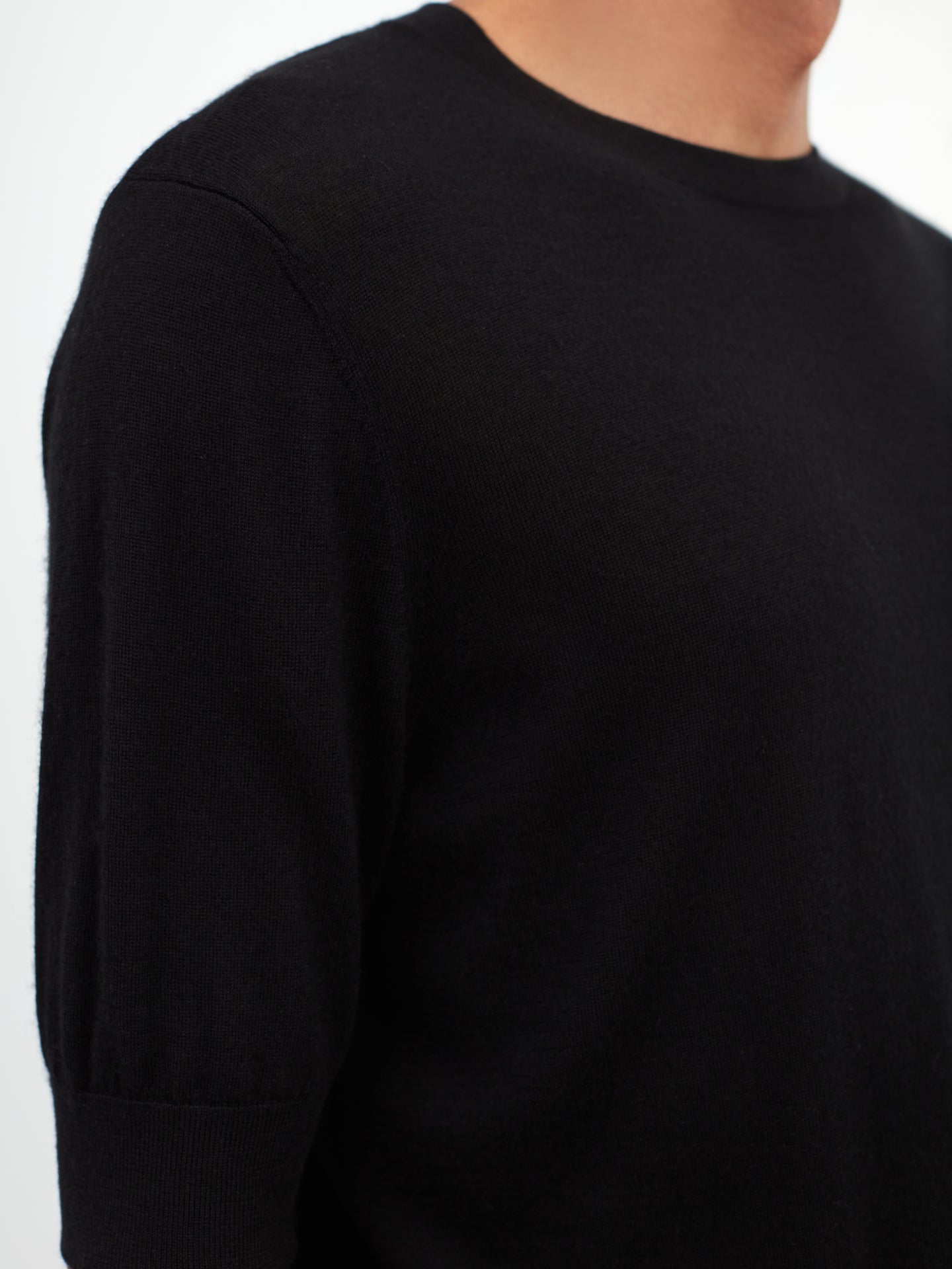 Herren T-Shirt Aus Seide Und Kaschmir Schwarz - Gobi Cashmere
