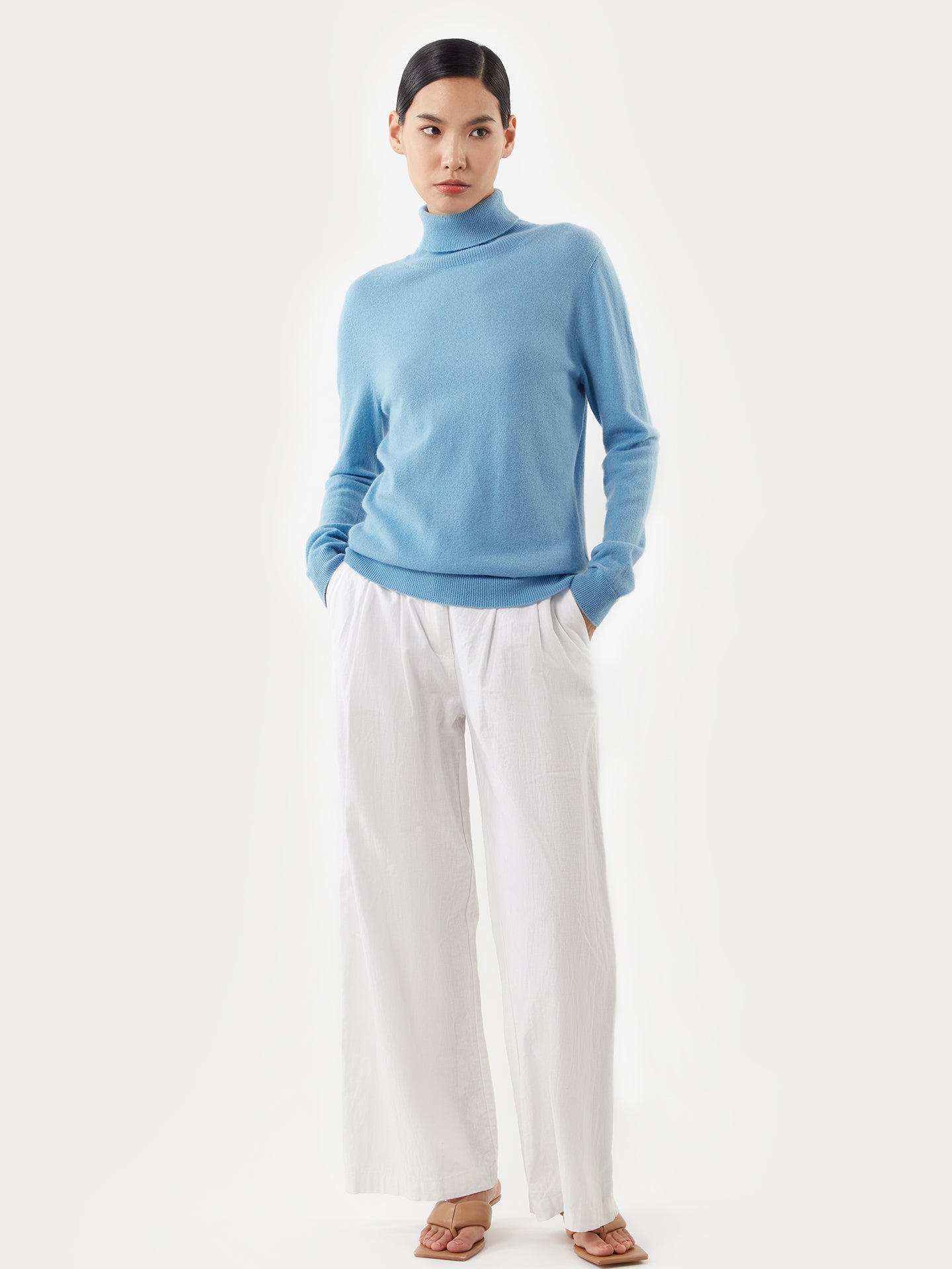 Basic Rollkragenpullover aus Kaschmir