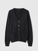 Herren Kachmir V-Ausschnitt Strickjacke Mit Knöpfen Holzkohle - Gobi Cashmere