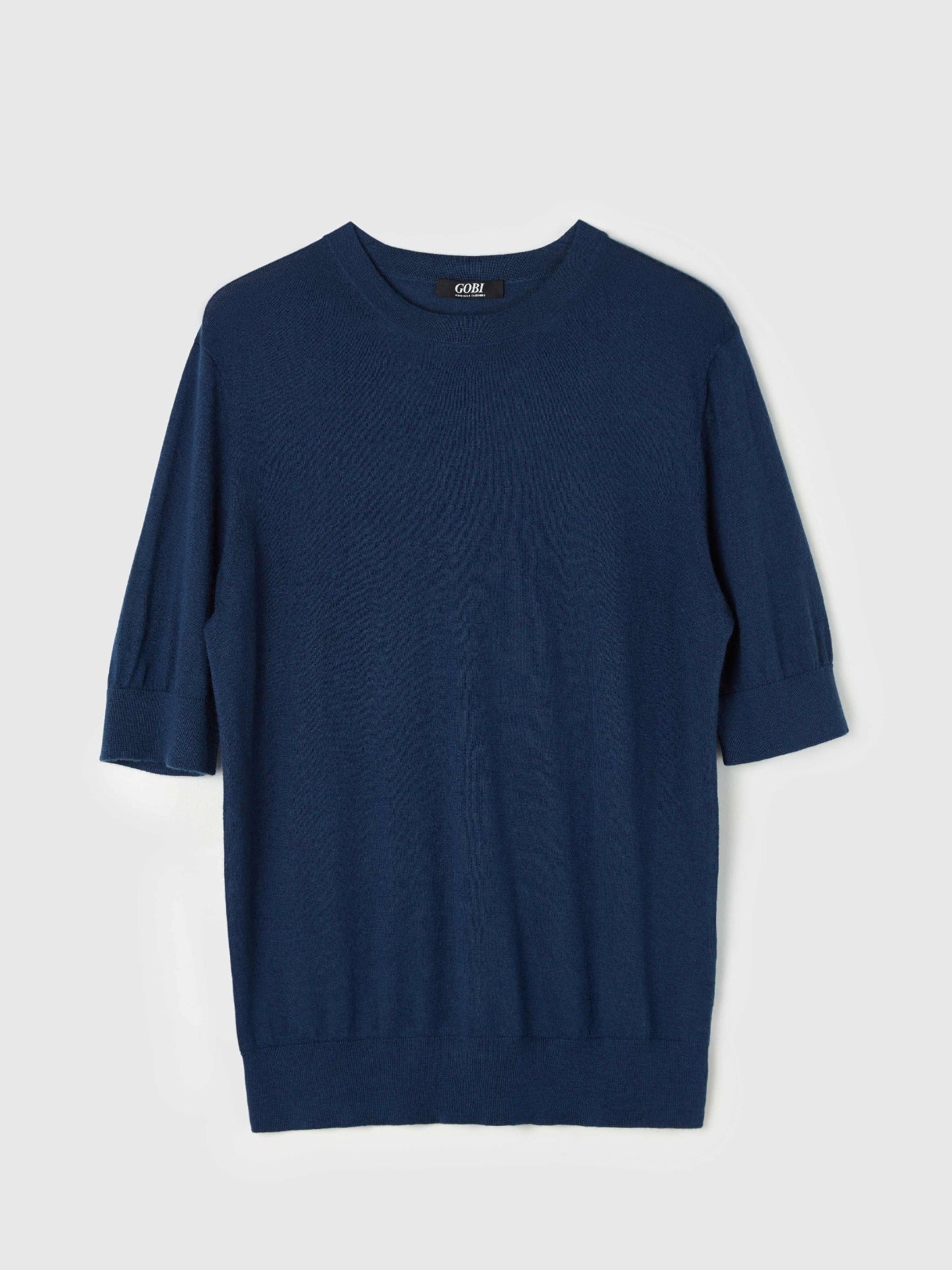 Herren T-Shirt Aus Seide Und Kaschmir Marineblau - Gobi Cashmere
