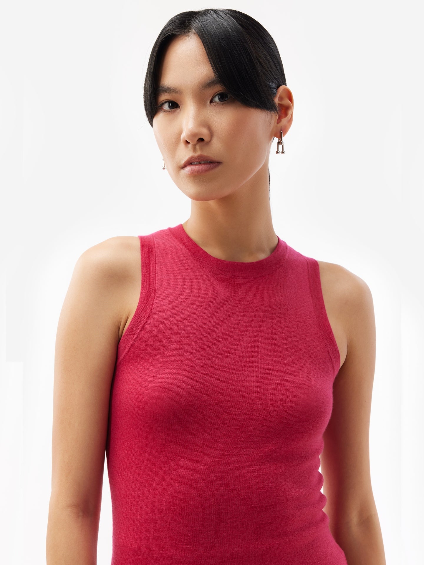 Kaschmir-Seide Tanktop Bright Rose - Gobi Cashmere