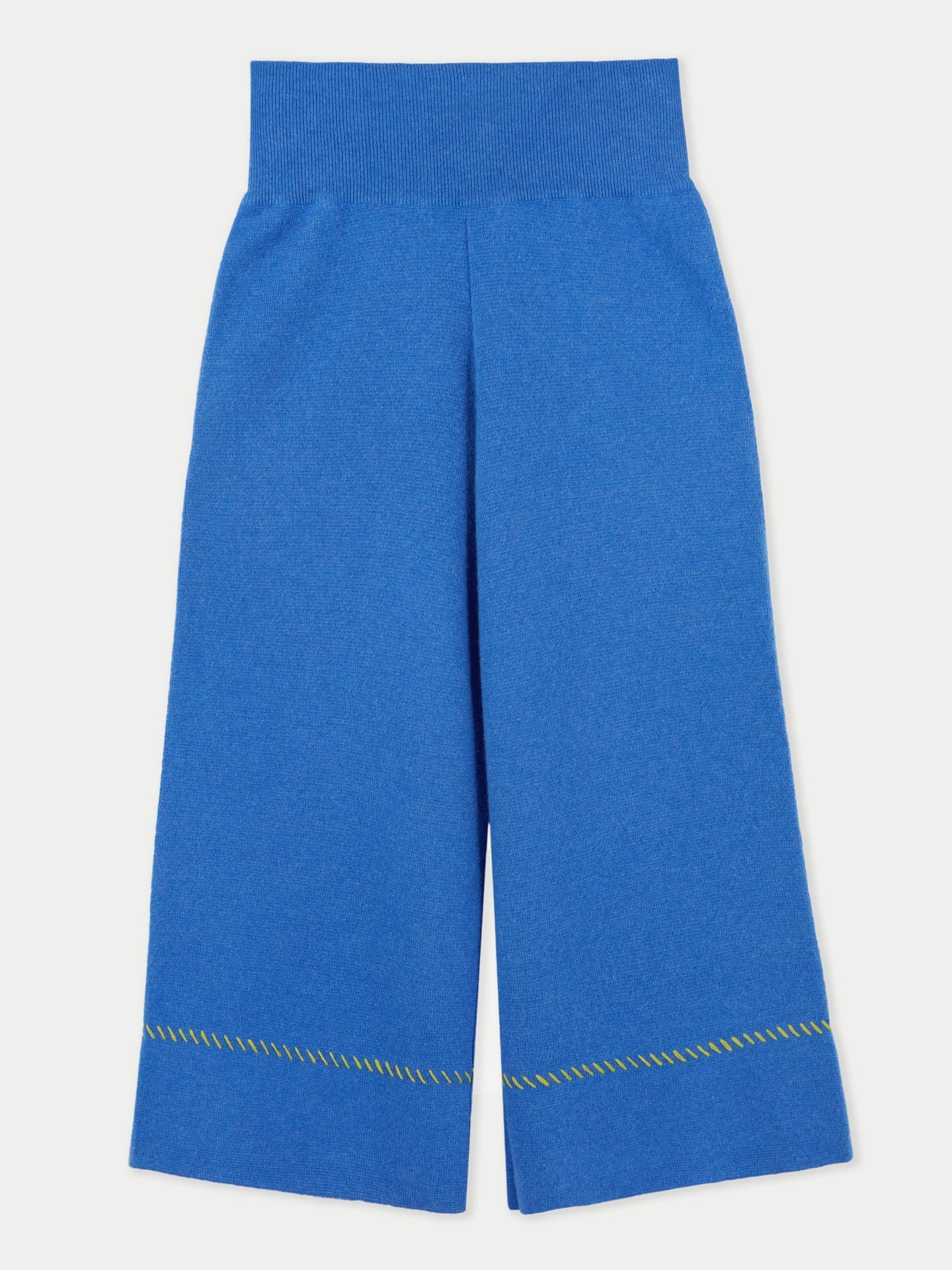 Bestickte weite Kaschmirhose Strong Blue - Gobi Cashmere