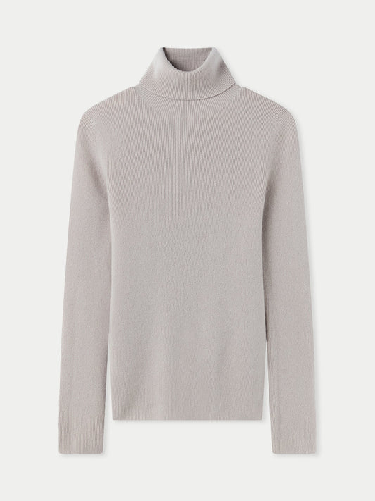 Figurbetonter Kaschmir-Rollkragenpullover