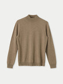 Kaschmir Pullover Damen Stehkragen Taupe | GOBI Cashmere